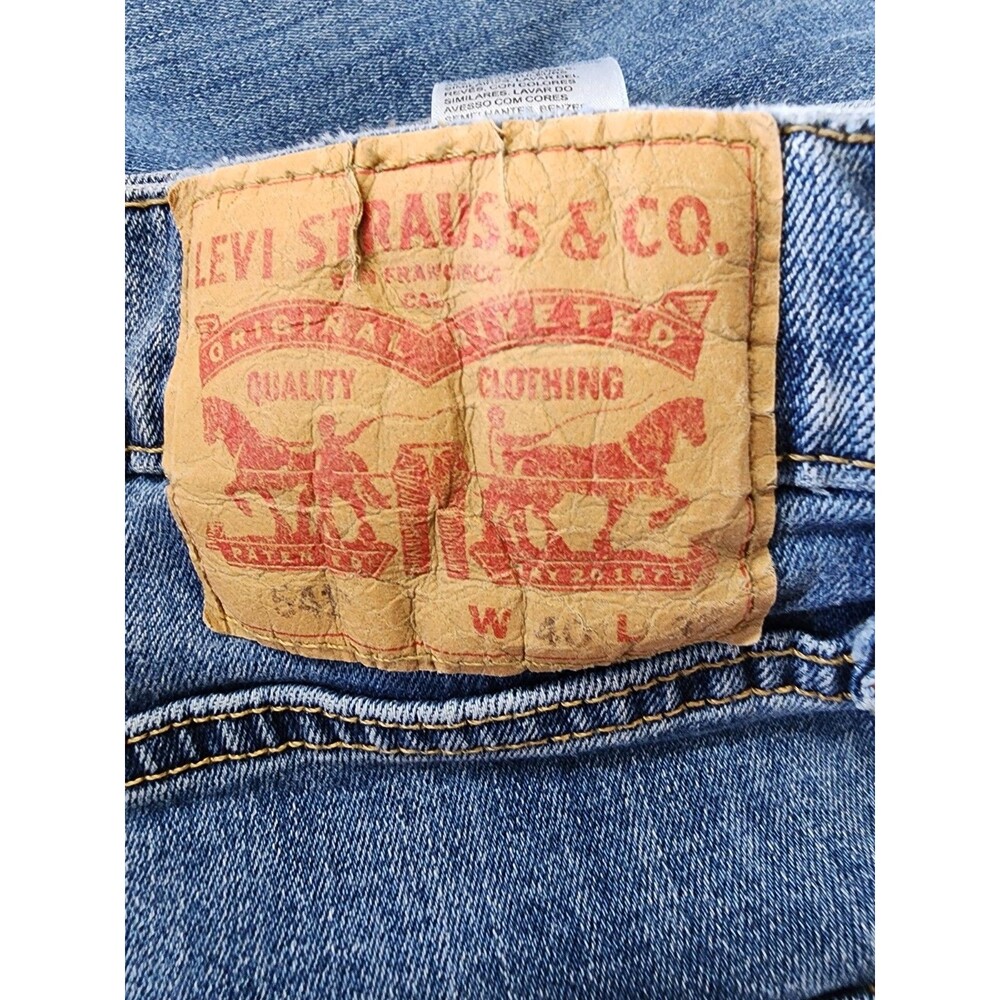 Levi's 541 Jeans Mens 40x32 Blue Cotton Denim Straight Faded Workwear Stretch